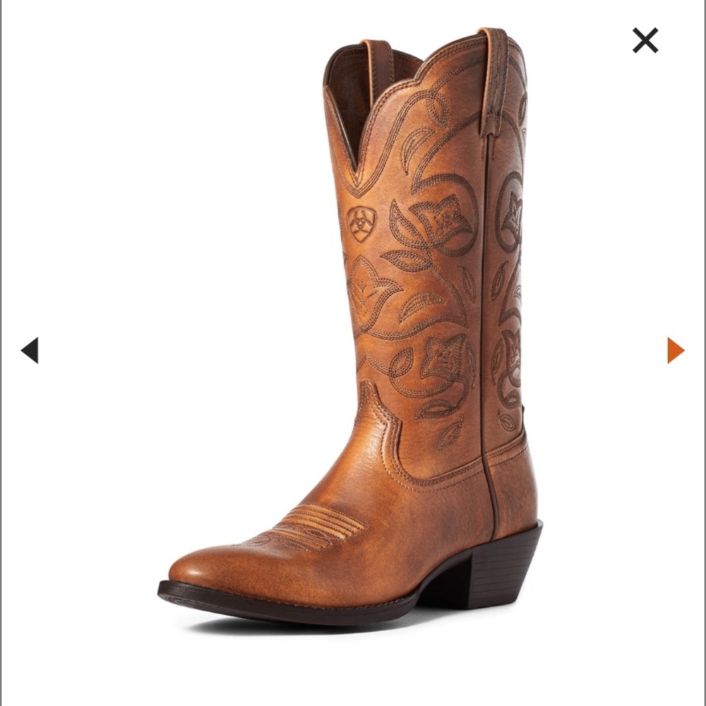 Ariat Heritage R Toe Western Boot in Copper